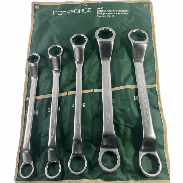 Rockforce ofsetové očkové klíče Sada 5 ks 32-55mm CrV
