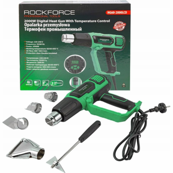 Elektrická horkovzdušná pistole Rockforce s tryskami (230...