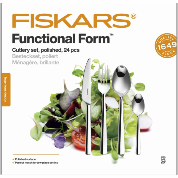 Fiskars&nbsp;FS.SADA&nbsp;PŘÍBORŮ&nbsp;24&nbsp;ks.&nbsp;LESKLÝ&nbsp;FF