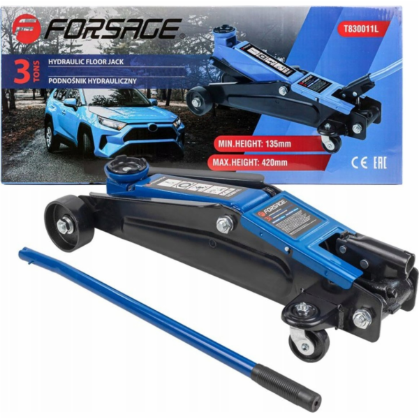Forsage Hydraulický dílenský zvedák 3t (h min 135mm, h ma...