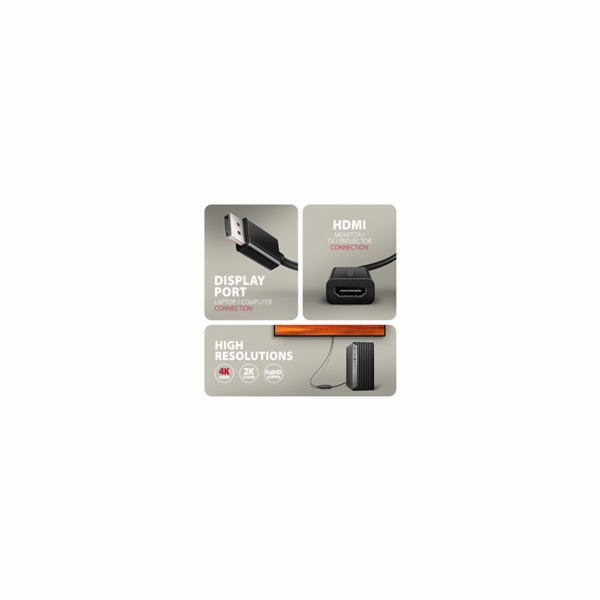 AXAGON RVD-HI20N, DisplayPort -> HDMI 2.0b redukce / adap...