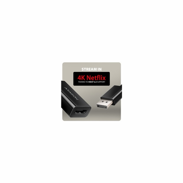 AXAGON RVD-HI20N, DisplayPort -> HDMI 2.0b redukce / adap...