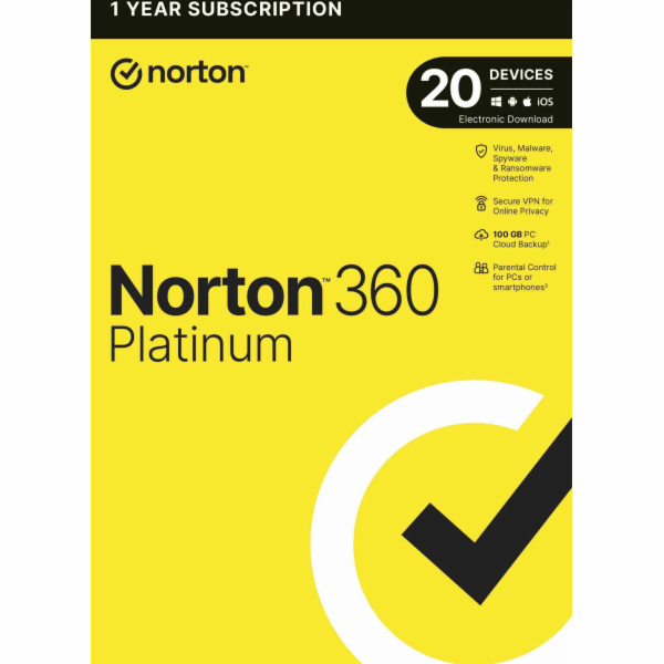 Norton 360 Deluxe pro 20 zařízení na 12 měsíců (21427507)
