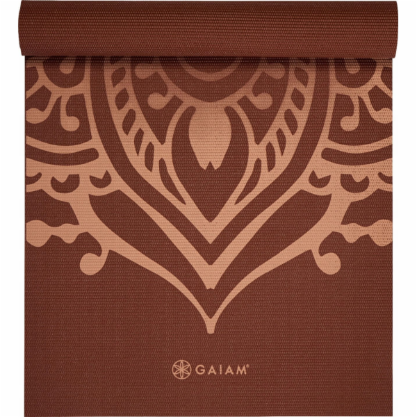 Gaiam GAIAM INTENSE RUST SUNNDIAL LAYERS YOGA MAT 5MM 65738