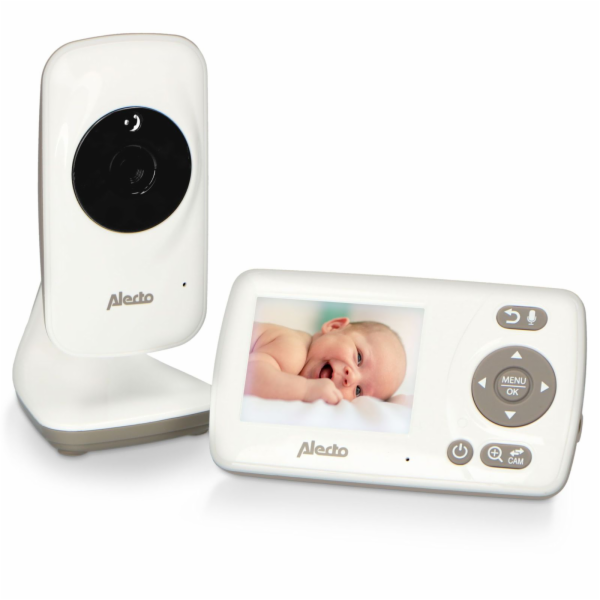 Alecto Babyphone mit Kamera und 2,4 Zoll Farbdisplay, wei...