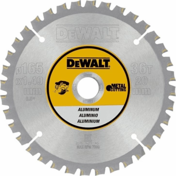 Pilový kotouč 165x20 DT1911 DEWALT