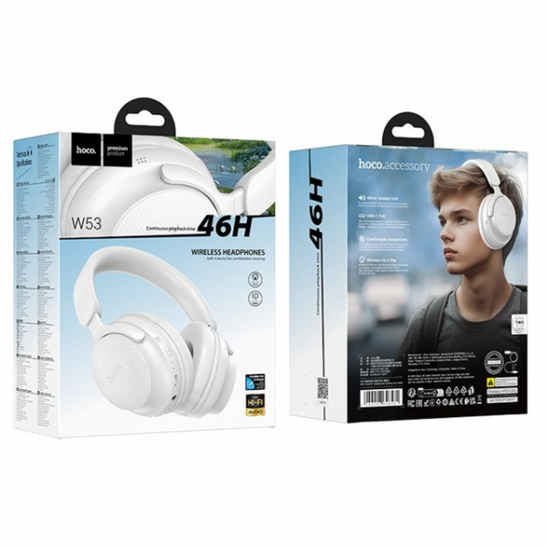 Hoco W53 Tone Sluchátka  In-ear Wireless Bluetooth Bílá