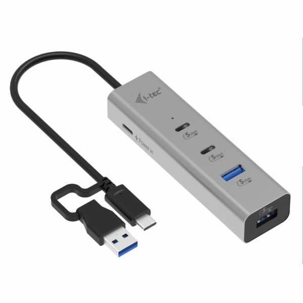 i-tec Universal Charging Metal HUB 2x USB-C + 2x USB-A Po...