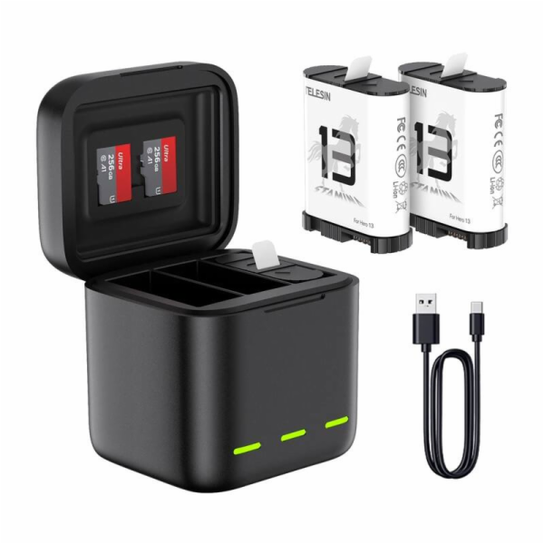 Tříkanálová nabíječka baterií pro GoPro Hero 13 Black Tel...