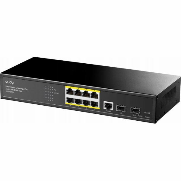 Cudy GS2008PS2 síťový přepínač Řízený L2 Gigabit Ethernet...