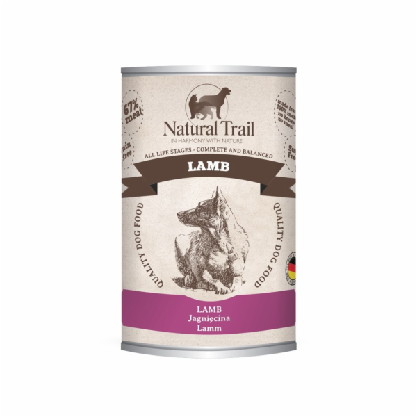 NATURAL TRAIL Jehněčí - mokré krmivo pro psy - 400g