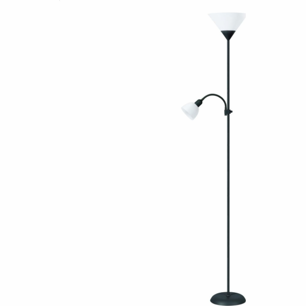 Platinet PFLF066B podlahová lampa E27 + E14, černá