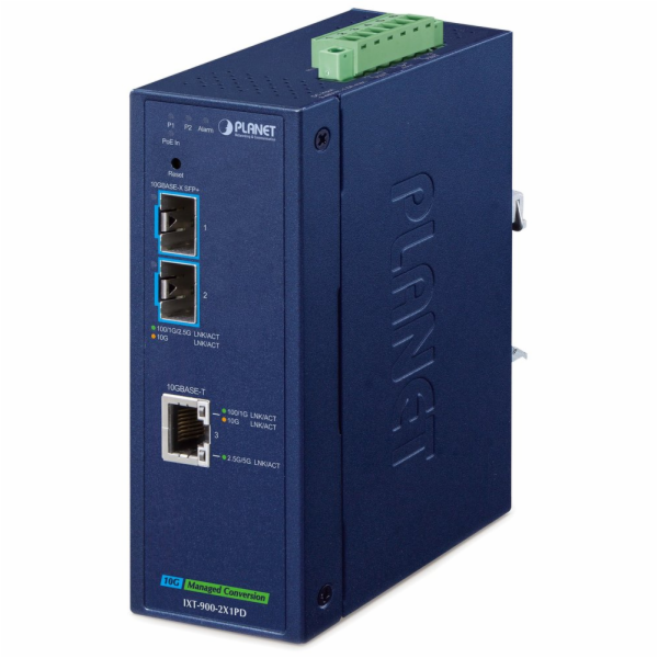 Planet IXT-900-2X1PD průmyslový konvertor 1x 10G Base-T P...