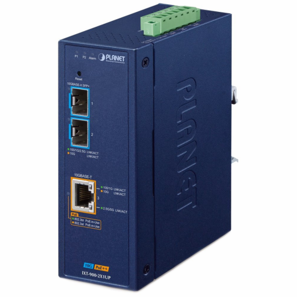 Planet IXT-900-2X1UP průmyslový konvertor 1x 10G Base-T 8...