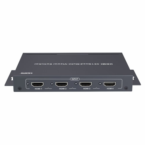 XtendLan HDMI multiviewer/kvadrátor, 4x vstup, 1x výstup,...