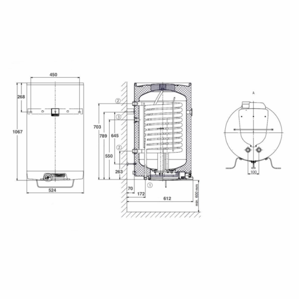 DRAZICE Kombinovaný bojler Dražice OKC 125/1m2, 120l