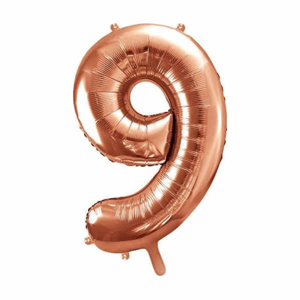 STRANY DECO Fly Balloon Number 9, 86 cm, růžové univerzál...