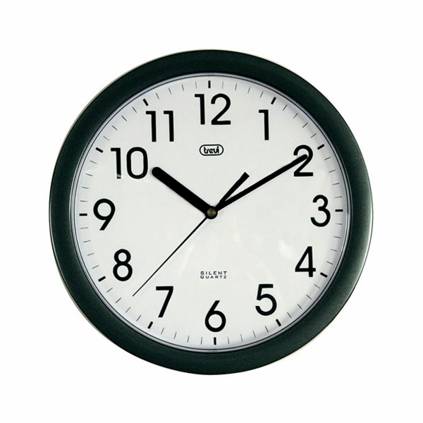 Nástěnné hodiny Trevi, OM 3301/BK, černé, 25cm