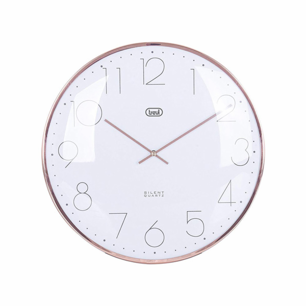 Hodiny Trevi, OM 3512 S/Bronzo, nástěnné, tenký kovový rá...