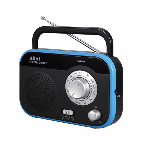 Rádio AKAI, PR003A-410, AM/FM, černá, 1 W RMS