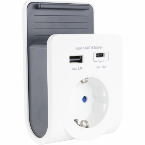 REV USB Ladegerät mit 240V Steck Dose plus USB-A&C     00...
