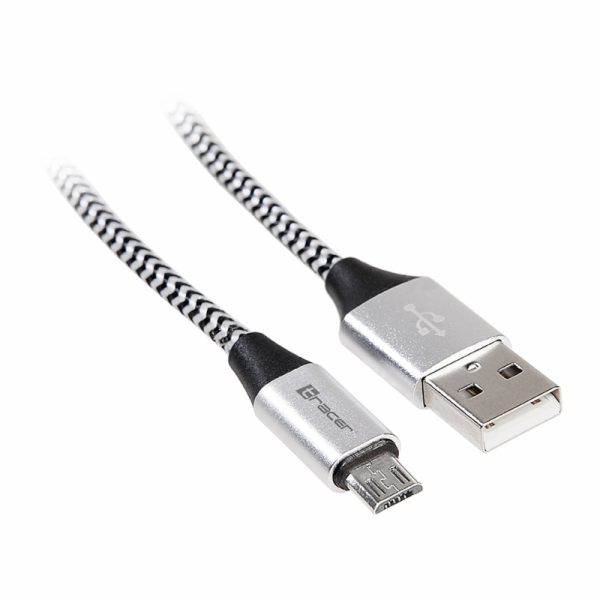 Tracer USB-A - microUSB USB kabel 1 m černý (TRAKBK46928)
