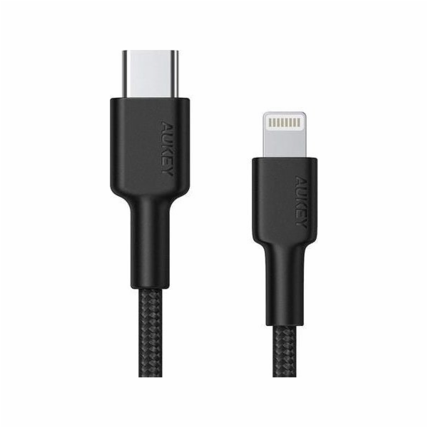 KABEL AUKEY USB-C - LIGHTNING MFI 27W OPLETENÝ 1,8M