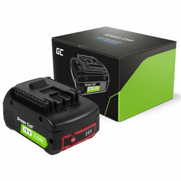 Zelená baterie pro Bosch GBA 18V 5Ah náhradní GBA 1600A002U5