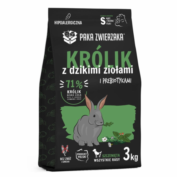 PAKA ZWIERZAKA Puppy Rabbit with wild herbs S - suché krm...