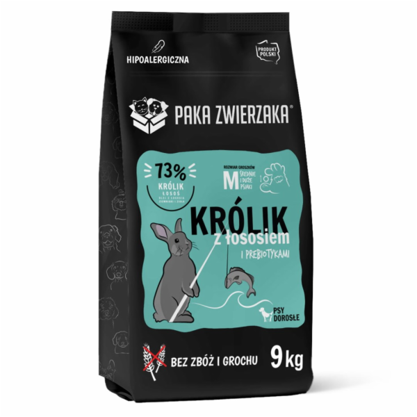 PAKA ZWIERZAKA Rabbit with salmon M - suché krmivo pro ps...