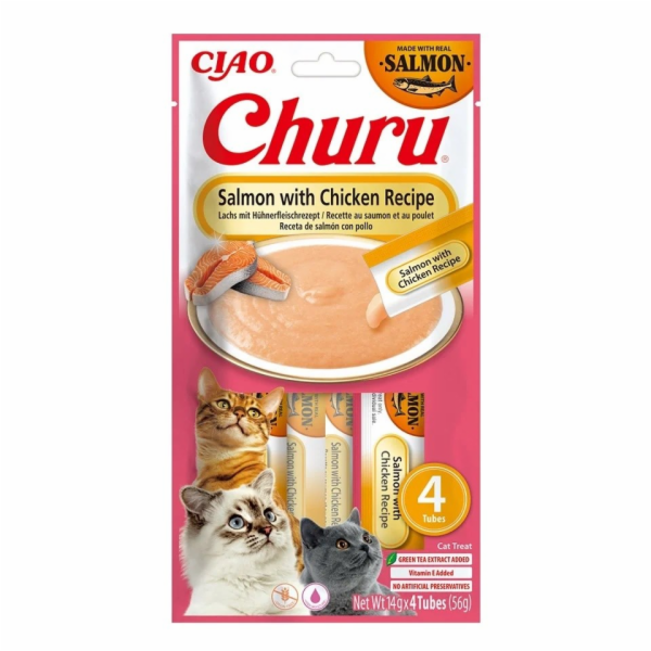 INABA Churu Salmon with chicken recipe - pamlsek pro kočk...