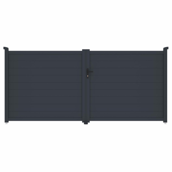 Brána G21 Orlando 350x158 cm dvoukřídlá, antracitová