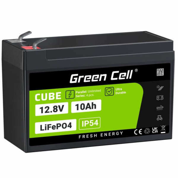 Green Cell CUBE LiFePO4 akumulátor 10Ah 12,8V 128Wh lithi...