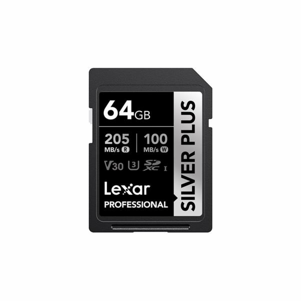 Lexar paměťová karta 64GB Professional SILVER PLUS SDXC™ ...