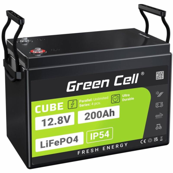 Green Cell CUBE LiFePO4 baterie 200Ah 12,8V 2560Wh solárn...