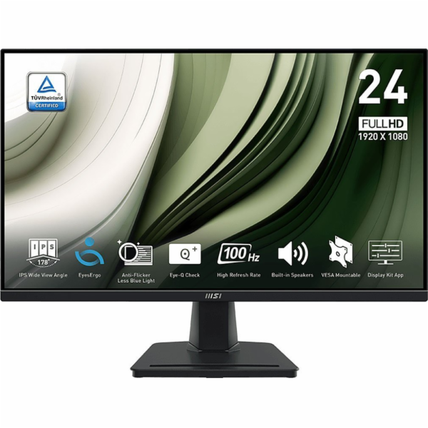 MSI Pro/MP245G/23,8"/IPS/FHD/100Hz/1ms/Black/2R