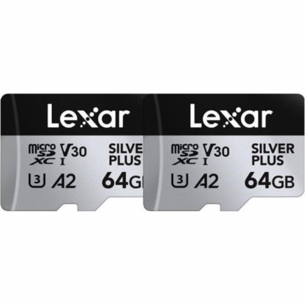 Lexar paměťová karta 2x 64GB High-Performance Silver Plus...