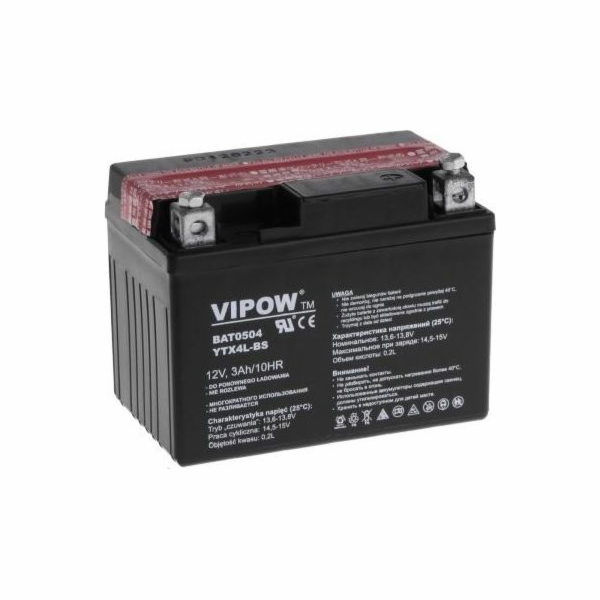 Baterie motocyklová 12V 3Ah VIPOW