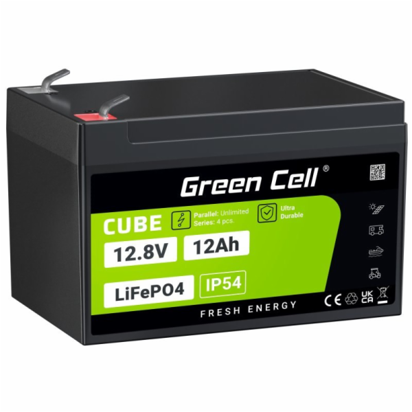 Green Cell CUBE LiFePO4 baterie pro volný čas 12Ah 12,8V ...