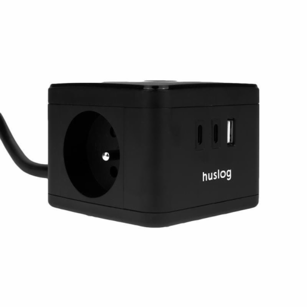 Prodlužovací kabel HUSLOG Smart Black 1,4m
