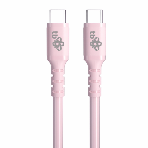 TB USB C - USB C 60W Jelly kabel 1m růžový