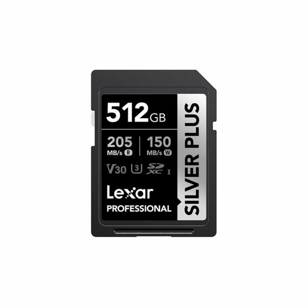 Lexar paměťová karta 512GB Professional SILVER PLUS SDXC™...