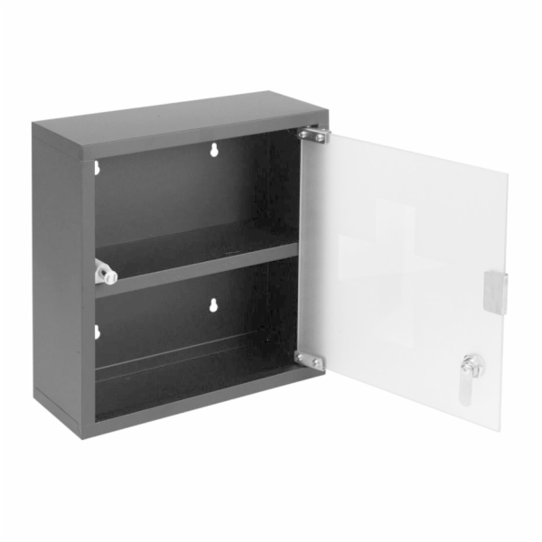 Lékárnička nerez/sklo černá KO-C80620270cern