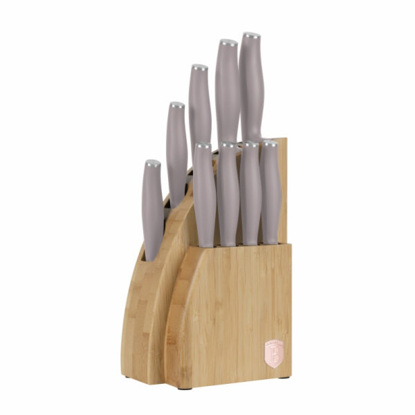 Sada nožů se stojanem BAMBOO 10 ks Taupe Collection BH-3122