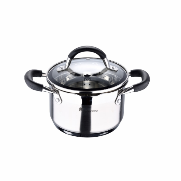 Hrnec s poklicí nerez FOODIES 16 cm 1,8 litru BGMP-1504-BK