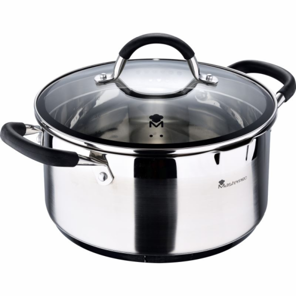 Hrnec s poklicí nerez FOODIES 24 cm 5 litrů BGMP-1502-BK