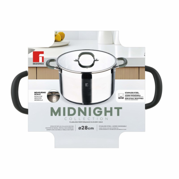 Hrnec s poklicí nerez MIDNIGHT 28 cm 9,5 litru BG-32129-MM