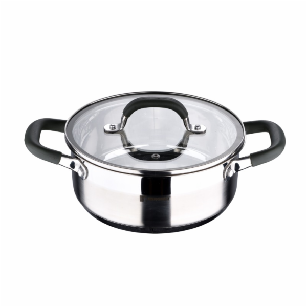 Kastrol s poklicí nerez MIDNIGHT 20 cm 2,3 litru BG-32126-MM
