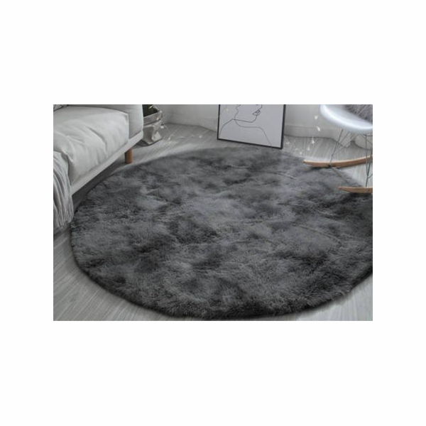 Strado Kulatý koberec Ombre Strado 140x140 (tmavě šedý)