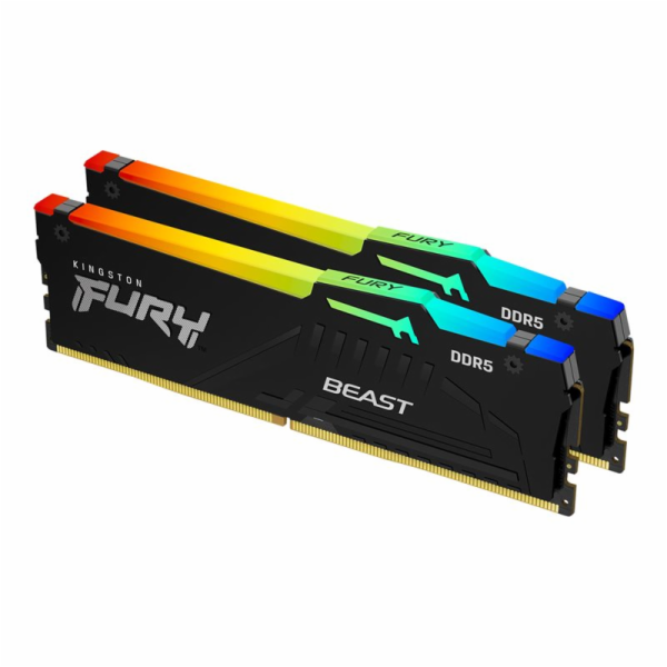 Paměť Kingston Fury Beast RGB, DDR5, 64 GB, 5600 MHz, CL3...